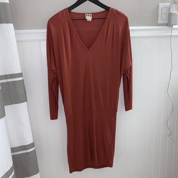 HAUTE HIPPIE Dolman Sleeve 100% Rayon Dress HHFA12-3360 XS - Picture 3 of 15